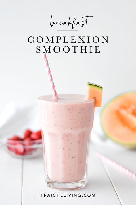 Cantelope Smoothie Recipes, Smoothies With Cantaloupe, Ideas Desayuno, Strawberry And Kiwi Smoothie, Peach Smoothie With Yogurt, Cantaloupe Milkshake, Beetroot Juice Recipe, Healthy Morning Smoothies, Probiotic Smoothie