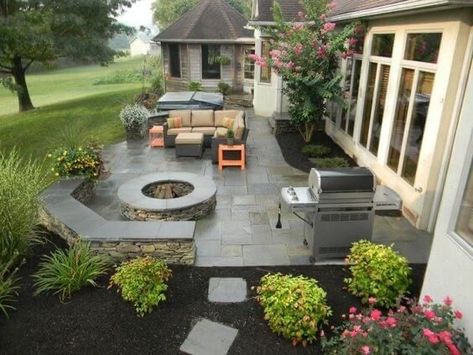 Backyard Entertaining Area, Diy Concrete Patio, Backyard Layout, Cement Patio, Patio Layout, Concrete Patio Designs, Concrete Patios, Stamped Concrete Patio, Budget Patio