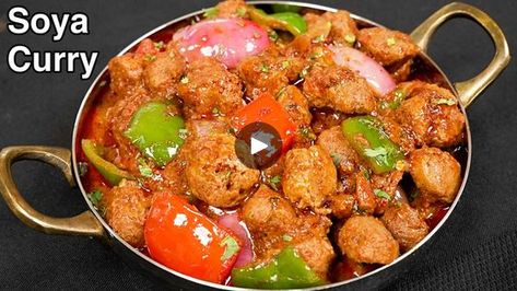 Soya Chunk Masala Curry Recipe | Soya Chunks Masala - High-Protein Indian Curry | Perfect & Healthy Vegetarian Recipe | By Kanak's KitchenFacebook Soya Chunks Recipe, Soya Chunks, Vegetarian Recipe, Indian Curry, Curry Recipe, Vegetarian Recipes Healthy, Healthy Vegetarian, Curry Recipes, High Protein