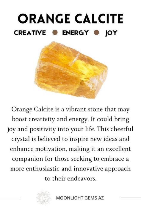 Orange Calcite Meaning, Calcite Meaning, Increase Motivation, Boost Creativity, Orange Calcite, Vibrant Energy, Crystal Meanings, Negative Emotions, Emotional Healing