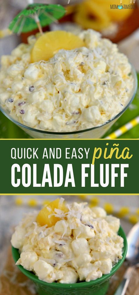 Indulge in a taste of paradise with this Tropical Pina Colada Delight Fluff. This dreamy dessert combines the creamy richness of coconut with the sweet tang of pineapple, creating a light and fluffy treat that's perfect for any occasion. Whether you're hosting a summer party or simply craving a tropical escape, this delightful fluff will transport your taste buds to a sun-kissed island getaway. Easy to make and irresistibly delicious, it's a must-try for anyone who loves the classic flavors of a pina colada. Pina Colada Fluff, Tropical Desserts, Dessert Inspiration, Refreshing Food, Cocktail Desserts, Tropical Escape, Dessert Salads, Island Getaway, Classic Cocktails