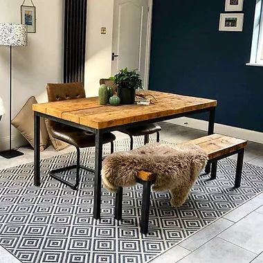 Reclaimed Tables | RCC Furniture - Reclaimed Dining Tables | Sheffield UK Victorian Snug, Villa Kitchen, Hairpin Dining Table, Reclaimed Dining Table, Solid Oak Table, Solid Oak Dining Table, Dining Ideas, Open Plan Kitchen Living Room, Industrial Dining Table