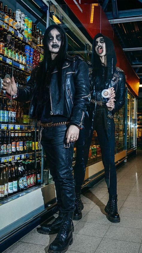 Black Metal Fashion Men, Heavy Metal Outfit Men, Goth Punk Outfits Men, Goth Men Aesthetic, Metalhead Outfits Men, Metal Head Outfits Men, Male Goth Outfits, Black Metal Outfit, 80s Metalhead