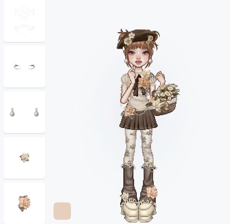 @like on es | u can ask abt items !! #everskies #aesthetic #beige #floral #cottagecore Everskies Cottagecore, Everskies Items, Cottagecore Outfit Winter, Male Cottagecore Outfits, Winter Cottagecore Outfit, Cottagecore Outfits Aesthetic, Aesthetic Cottagecore Outfits, Everskies Aesthetic, Winx Core