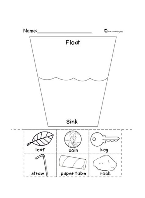 Sains Worksheet For Preschool, 1 Grade Crafts, Water Safety Preschool Crafts, Water Activities Kindergarten, Water Safety Preschool Activities, Sink Or Float Preschool Free Printable, Sains Activity For Preschool, Pre K Science Worksheets, Uses Of Water Worksheet For Kids