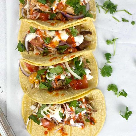 Chicken Adobo Tacos Adobo Tacos, Chicken Adobo, Adobo Recipe, Mexican Meals, Taco Ingredients, Marinate Meat, Chicken Breast Fillet, Adobo Chicken, Adobo Sauce