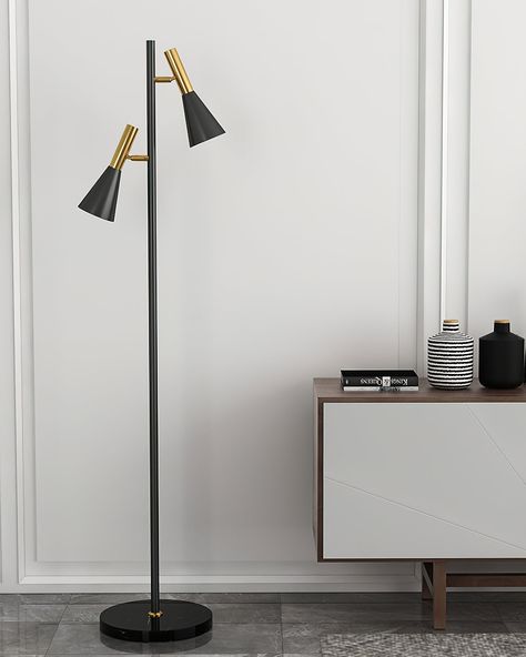 Light luxury and Nordic simplicity come to life with the Lron Mouth Floor Lamp. The metal and marble construction, combined with the electroplated lampshade, creates a sophisticated and exclusive atmosphere. Enjoy a quality life as you enjoy a quiet heart in the softly lit night. Rotate and adjust the lamp as you desire with unobstructed rotation technology. Let every corner of your living room or bedroom become a scene of luxury and beauty with the Lron Mouth Floor Lamp. 
 PLEASE NOTE: Marble p Large Ceiling Fans, Ceiling Fans Without Lights, Recessed Wall Lights, Arc Lamp, Recessed Wall, Task Floor Lamp, Arm Floor Lamp, Office Lighting, Led Desk Lamp