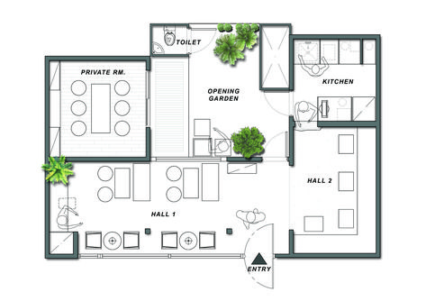 Gallery of MILLWLL / studio STAY - 29 Cafe Plans Architecture, Cafeteria Floor Plan, Small Cafe Floor Plan, Cafeteria Plan Architecture, Canteen Plan Architecture, Cafe Plan With Dimension, Cafe Floor Plan, Office Building Plans, Cafe Plan