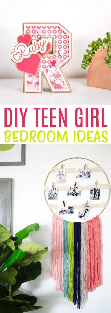 Looking for some fun ways to decorate your room? We have rounded up some DIY teen girl bedroom ideas we think you’ll love. There are so many decor ideas here that you can make for yourself and you know what that means. You’ll be saving money! Diy Bedroom Decor For Teens Do It Yourself, Diy Teen Girl Room Decor, Diy Room Decor For Girls Teenagers Cheap, Door Signs Bedroom Teen, Diy Room Decor For Girls Teenagers Wall, Ways To Decorate Your Room, Diy Floral Monogram, Teen Girl Bedroom Ideas, Diy Teen