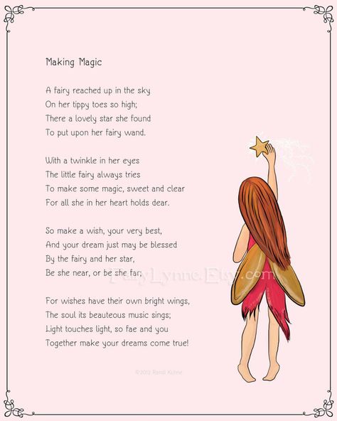 Nursery Rhymes Poems, Fairy Quotes, Childrens Poems, Fairy Tea Parties, Poetry For Kids, Fairy Images, Kids Poems, Vintage Airstream, Rainbow Magic