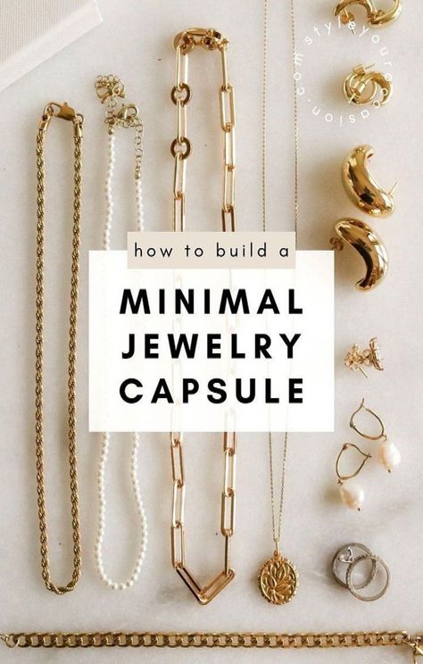 Build the perfect classic jewelry capsule wardrobe with our guide on how to build a minimalist jewelry capsule collection. We’re sharing the best basic jewelry essentials and staple jewelry pieces in gold and silver to help you find your dream jewelry collection. #Exploring #Embracing #Minimalist #Elegance #Gemstone #Style #the #Beauty #HandmadeJewelry #Accessories #of #and #StatementJewelry #Simplicity #Jewelry #Fashion Jewelry Capsule Wardrobe, Classic Jewelry Essentials, Jewelry Capsule, Capsule Wardrobe Classic, Staple Jewelry, Minimalist Wardrobe Essentials, Classic Capsule Wardrobe, Jewelry Staples, Basic Jewelry