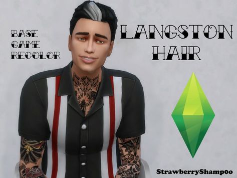 White Streak Hair, White Girl Hairstyles, Mallen Streak, White Streak In Hair, Streak Hair, Sims 4 Cc Hair, Hair Streaks, Sims Hair, Dreadlock Hairstyles