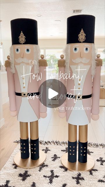 Stephanie Hanna on Instagram: "After many requests this is the step by step on how I brought the DIY Nutcrackers to life! I used paint, felt, fur, buttons and embellishments to bring out their own little personalities. Would you try this? #diychristmas #diynutcracker"