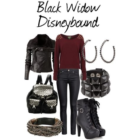 Black Widow Disneybound by capamericagirl21 on Polyvore featuring polyvore, fashion, style, Rick Owens, H&M, Rebecca Minkoff, Mia Bag, Goti, Eddie Borgo and clothing Style Rick Owens, Marvel Fashion, Mia Bag, Disney Style, Black Widow, Polyvore Outfits, Rick Owens, Rebecca Minkoff, Fashion Beauty