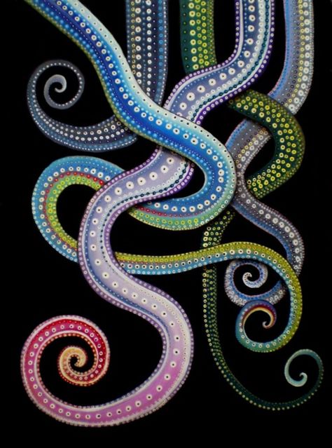 Tentacles... Kraken Art, Motif Art Deco, Octopus Design, Octopus Tentacles, Octopus Art, Arte Sketchbook, Abstract Images, Ocean Art, Cthulhu