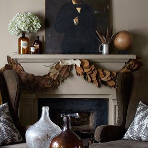 Decorating for the Season with Magnolia Leaves - Driven by Decor Antebellum Home, Magnolia Garland, Southern Decor, Mantel Ideas, Renovation Design, Diy Garland, Fireplace Mantel, Fireplace Design, Fireplace Mantels