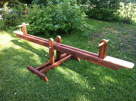 wood teeter totter or seesaw woodworking plans Kids Seesaw, Patios Ideas, Sand Projects, Diy Projects Plans, Basement Playroom, Teeter Totter, Backyard Playground, Backyard For Kids, Playground Equipment