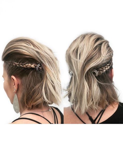 Braided Short Hairstyles, French Braid Short Hair, Pirate Hair, Two French Braids, Boxer Braids, Viking Hair, French Braid Hairstyles, Short Braids, Corte Pixie