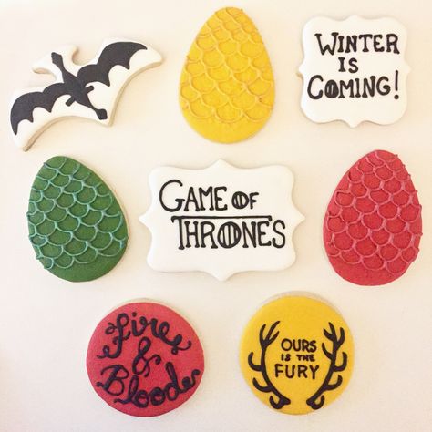 Game Of Thrones Cookies, Game Of Thrones Christmas, Sugar Cookies With Royal Icing, Cookies With Royal Icing, House Of Dragons, Icing Cookies, Royal Icing Cookies, Winter Is Coming, New Business