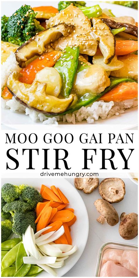 Chicken Mushroom Stir Fry, Moo Goo Gai Pan, Veg Meals, Mushroom Stir Fry, School Dinner, Homemade Chinese Food, Friends Recipes, Chicken And Mushroom, Stir Fry Recipes Chicken