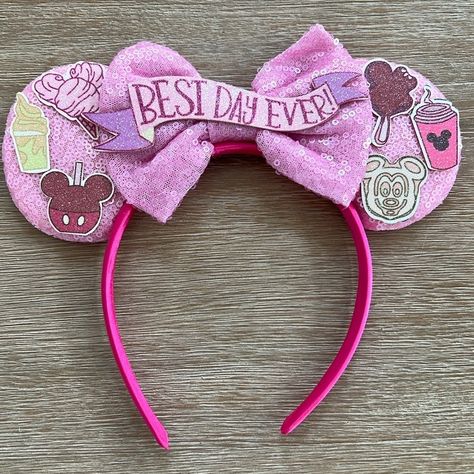 Perfect For Visiting Disneyland And Disney World Theme Parks! These Fit Me And My 5 Year Old Daughter. Who Doesn’t Love A Matching Family Moment For A Disney Trip?! Sequin Pink Bow And Pink Ears. Disney Theme Treats And “Best Day Ever” In 3d. Features Mickey Mouse Waffle, Coffee, Ice Cream, Candy Apple And Pineapple Dole Whip! Lightweight And Easy To Wear. Check Out My Closet For Additional Items To Bundle And Save! Pineapple Dole Whip, Sequin Pink, Disney Minnie Mouse Ears, Twisted Turban Headband, Crystal Crown Wedding, Cream Candy, Minnie Mouse Ears Headband, Rhinestone Hair Comb, Ice Cream Candy