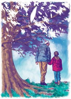 Grandfather With Grandson, Grandpa And Grandson Drawing, Grandfather And Granddaughter Drawing, Grandfather Drawing, Grandpa Painting, Grandpa Illustration, Grandfather And Granddaughter, Grandfather And Grandson, Grandfather Quotes