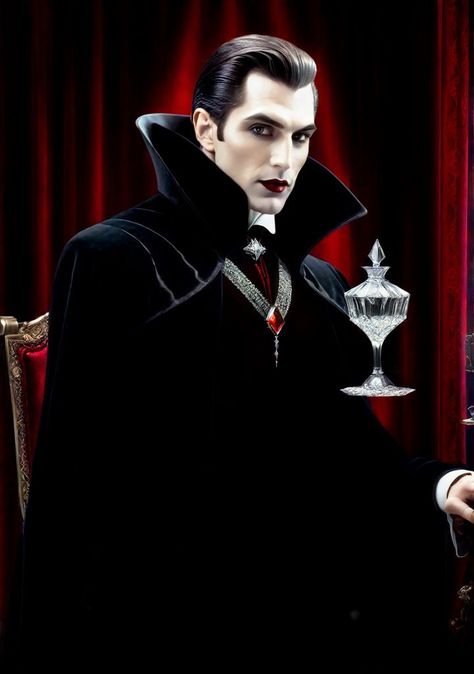 Vampire Men Makeup, Dracula Makeup For Men, Mens Vampire Makeup, Dracula Makeup, Dracula Halloween Costume, Real Life Vampires, Halloween Maquillage, Male Vampire, Play Props