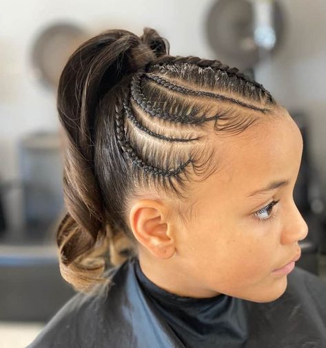 Little White Girl Braid Ponytail Styles Black, Gymnastics Hairstyles For Black Hair, Little White Girl Braid Styles Ponytail, Black Gymnast Hairstyles, Kid Ponytail Hairstyles Black, Preteen Hairstyles Black Hair, Girls Braided Ponytail, Kids Ponytail Hairstyles Black, Girls Pageant Hairstyles