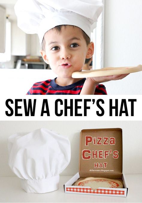 chef hat tutorial - Sewtorial                                                                                                                                                                                 More Kids Chef Hat Pattern, Chef Hat Diy, Creative Halloween Costumes Diy, Hat Sewing, Pizza Chef, Diy Pizza, Hat Diy, Costume Tutorial, Hat Tutorial