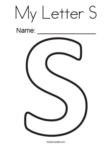 My Letter S Coloring Page - Twisty Noodle S Coloring Pages Letter, Letter S Coloring Page Free Printable, Letter S Coloring Page, S Sound Worksheet, Letter S Worksheets For Preschool, Preschool Letter S, Letter S Activities, Letter S Worksheets, Letter A Coloring Pages