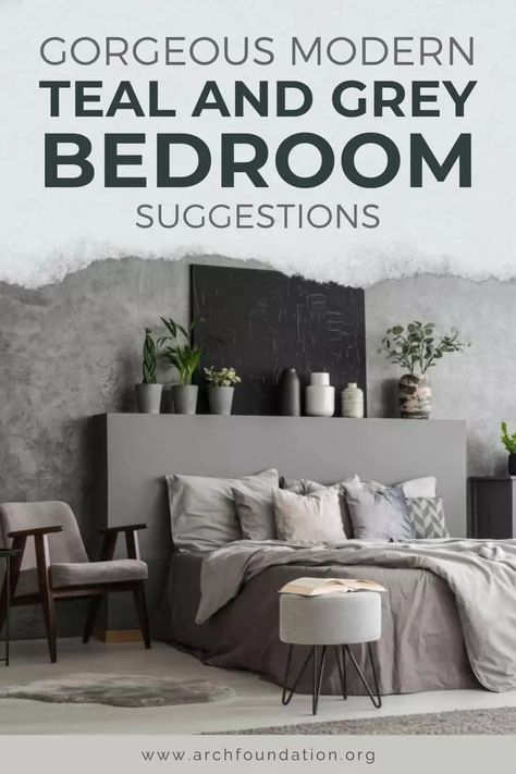 25 Gorgeous Modern Teal And Grey Bedroom Suggestions 2024 Teal Grey Bedroom, Grey And Teal Bedroom Ideas, Teal And Grey Bedroom, Teal Bed Sheets, Pink And Teal Bedroom, Teal And Gray Bedroom, Grey Bedroom Ideas, Bedrooms For Couples, Gray Bedroom Walls