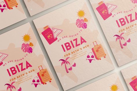 Ibiza Hen Do Invitation, Bride-to-Be Celebration, Hen Do Itinerary Canva Template, Unique Bride Squad Trip Planner #Bi07 Free Planner Templates, Itinerary Planner, Bachelorette Party Invitation, Bridal Party Outfit, Diy Bachelorette Party, Unique Bride, Trip Planner, Digital Invite, Bachelorette Party Invitations