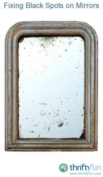 This guide is about fixing black spots on mirrors. Over time mirrors can develop black areas. Restore Old Mirror, Redo Mirror, Spray Paint Mirror, Clean Mirrors, Mirror Restoration, How To Fix A Mirror, Stained Mirror, Antique Glass Mirror, Krylon Looking Glass