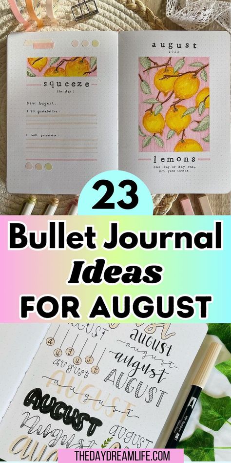 bujo inspiration August Bullet Journal Ideas, August Bullet Journal Cover, August Bullet Journal, Bullet Journal August, August Themes, December Bullet Journal, Planner Themes, Very Aesthetic, Bujo Doodles