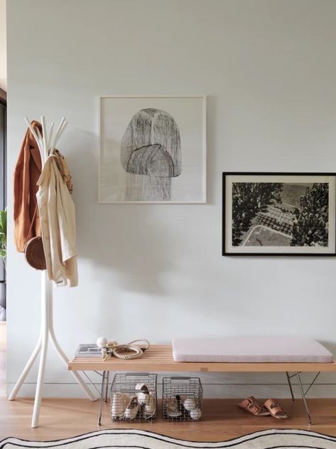 Object of Desire: The New Korbo Rectangular Basket - Remodelista Nelson Platform Bench, Nelson Bench, Platform Bench, Rectangular Baskets, Wire Basket Storage, Bedside Tables Nightstands, Coat Stands, Entryway Furniture, Stand Design