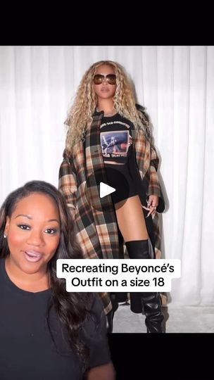 1.1K views · 71 reactions | Watch Ms Kristine recreate Beyoncé's outfit on a size 18 #plussizefashion #curvyfashion #curvy #bodypositive #plussizestyle | The Curvy Fashionista | The Curvy Fashionista · Original audio Plus Size Baddies Outfit, Plus Size Birthday Outfit Ideas, Plus Size Birthday Outfit, Baddies Outfit, Plus Size Baddies, Plus Size Street Style, Beyonce Outfits, Curvy Fashionista, Heels Outfits