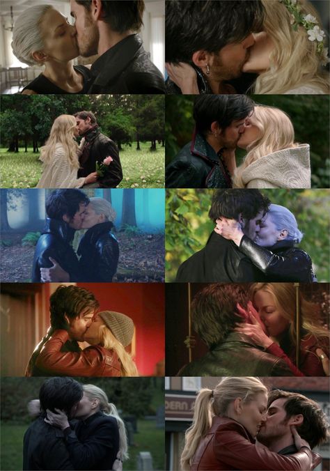 Captain Swan Kiss, Once Upon A Time Funny, Once Up A Time, Hook And Emma, Outlaw Queen, Killian Jones, Colin O'donoghue, Jennifer Morrison, Emma Swan