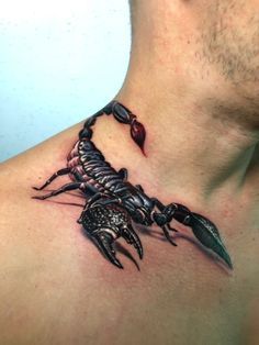 Scorpion Tattoo Forearm Men, Realistic Scorpion Tattoo Design, Scorpion Tattoo On Neck, Realistic Scorpion Tattoo, Scorpion Tattoo For Men, Scorpion Neck Tattoo, Scorpions Tattoo, Wolf Tattoo Forearm, Gas Mask Tattoo