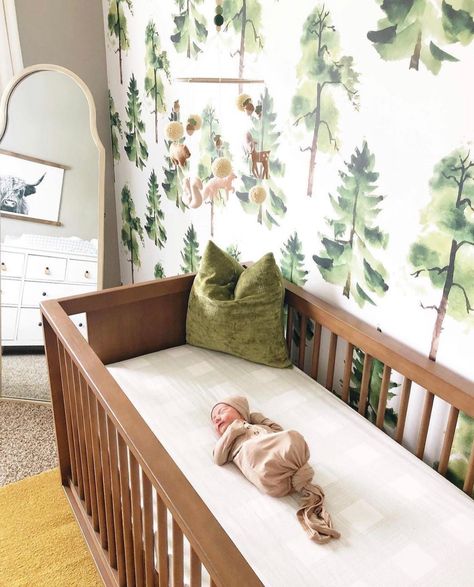 Any Boy Mamas out there? What are your favorite ways to create a dreamy baby boy nursery? ��🌲 📸: @laurens.lightenedlife Baby Room Boy, Woodland Nursery Ideas, Nursery Trends, Nursery Woodland, Woodland Nursery Theme, Forest Nursery, Baby Boy Room, Baby Room Design, Nursery Theme