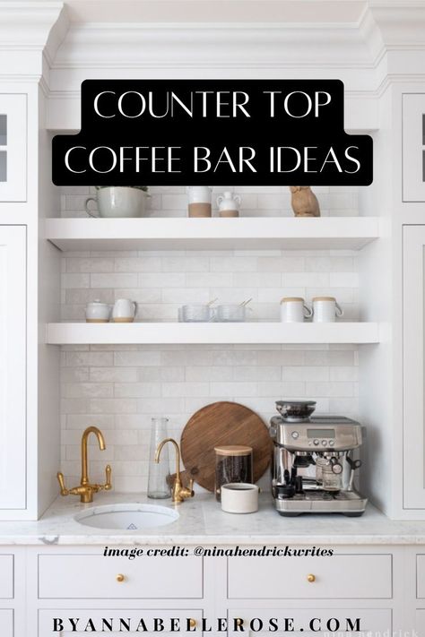 If you’re looking for the best countertop coffee bar ideas to make the most of your space, then you’ve come to the right place. This post is all about the best coffee bar ideas to jump-start your morning. 

see it all here:

https://byannabellerose.com/countertop-coffee-bar-ideas/ Modern Kitchen Coffee Bar, Kitchen Design With Coffee Bar, Master Bath Coffee Station, Coffee Bar With Small Sink, Coffee Bar Set Up In Kitchen, Stoffer Home Coffee Bar, Small Coffee Bar With Sink, Kitchen With Coffee Bar Area, Coffee Wet Bar Combo