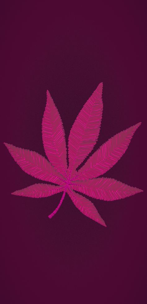 Pink pot leaf centered on dark pink grainy background Puff Puff Pass Wallpaper, Pot Leaf Outline Stencil, Cannibis Plant Aesthetic, Pink Tattoo, Leaf Outline, Sharpie Tattoos, Pretty Pens, Iphone Lockscreen Wallpaper, Trippy Wallpaper