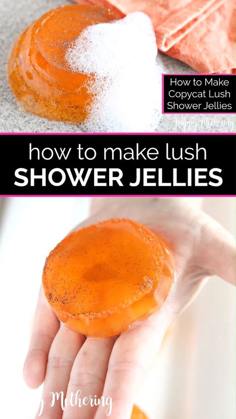 Lush Shower Jelly, Shower Jellies, Natural Hair Treatments, Homemade Soap Recipes, Homemade Beauty, Jelly Recipes, Homemade Bath Products, Natural Moisturizer, Diy Body