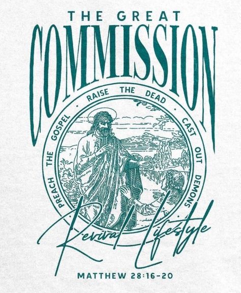 The Great Commission, Great Commission, Concert Poster, Jesus, Concert, Green, Pins, Design