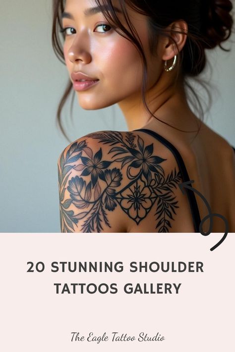 20 Stunning Shoulder Tattoos Gallery Women’s Front Shoulder Tattoo, Feminine Shoulder Cap Tattoo, Both Shoulder Tattoos For Women, Women Back Arm Tattoo, Shoulder Chest Tattoos For Women, Flower Tattoo Back Shoulder, Tattoo Flowers Shoulder, Hibiscus Shoulder Tattoo, Large Shoulder Tattoo