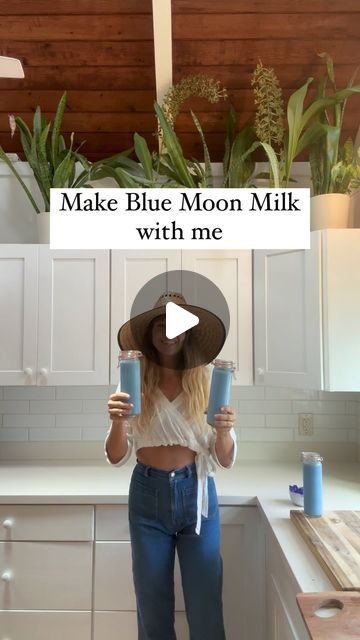 Jess Bergeron ✨✨Herbalist on Instagram: "Blue Moon Milk with @organifi collagen powder  This milk tastes amazing, is bright, and your family will love it. Comment🦋 BLUE 🦋 and I will send you the recipe.  We evolved to search out brightly colored foods because they are loaded with nutrients. Phytonutrients that support our immune system, are rich in vitamins and minerals, and antioxidant rich.  Artificial colors are tricking our biology. Replace red 40 and blue 5 with hibiscus and butterfly pea. It will shift your family’s health in profound ways.   🦋Blue Moon Milk Recipe🦋  Ingredients (Makes 3 servings) 4 cups milk of choice 1 tablespoon blue spirulina powder 1 tablespoon butterfly pea flower powder 2 tablespoons collagen powder @organifi  Use code jkb20 for 20% off your order 1 teaspo Blue Moon Milk, Moon Milk Recipe, Moon Milk, Vanilla Bean Powder, Blue Spirulina, Spirulina Powder, Butterfly Pea Flower, Butterfly Pea, Pea Flower