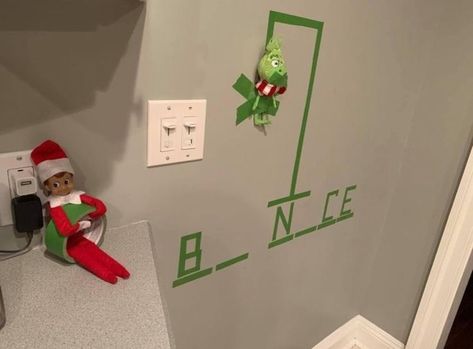 Mischievous Elf On The Shelf Ideas Funny, Elf On The Shelf Grinch Ideas Elves, Big Elf On The Shelf Ideas, Minion Elf On The Shelf, I'm Back Elf On The Shelf Ideas, Hotel Elf On The Shelf Ideas, Workplace Elf On The Shelf, Elf Arrivals, Elf On The Shelf Appearance