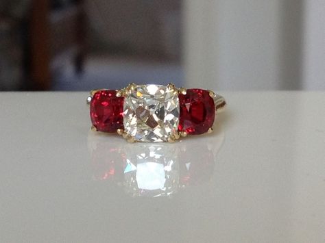 3 stone AVC and EC Reset : Show Me the Bling! (Rings,Earrings,Jewelry) • Diamond Jewelry Forum - Compare Diamond Prices, Discussions & Diamond Information Antique Ruby Ring, Diamond Jewelry Earrings, Beautiful Baubles, Set Rings, Jewelry Girl, Ruby And Diamond Ring, Future Engagement Rings, Edwardian Jewelry, Flash Mob