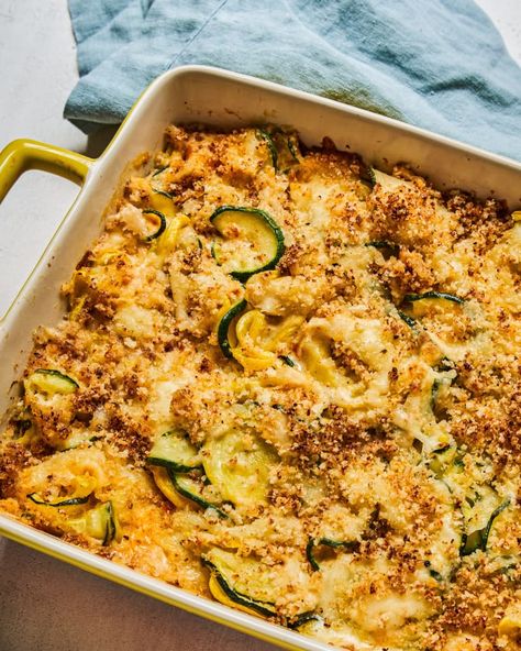 Credit: Laura Rege Credit: Laura RegeExplore the cozy side of zucchini and yellow squash by baking a cheesy, hearty casserole. This recipe is the perfect early fall dish: Squash is still in peak season, but the weather has begun to cool down a bit (enough to entertain the idea of using your oven again!). There are many variations of zucchini casserole, many of which are cream-based. But we upped the ante with a rich béchamel sauce made from whole milk, butter, and flour. Not only does it ad Zucchini And Squash Casserole, Zucchini And Squash, Best Zucchini Recipes, Carpet Powder, Casserole Side Dishes, Squash Casserole Recipes, Veggie Casserole, Vegetarian Comfort Food, Zucchini Casserole