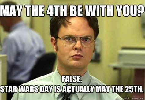 May the 4th be with you? False. Star Wars Day is actually May the 25th. Star Wars Day, May The Fourth Quotes Valentines Day Funny Meme, Tgif Meme, Money Cant Buy Love, Friday Meme, Valentines Day Memes, Funny Star Wars Memes, Funny Friday Memes, Megan Hess, Lawn Mowing