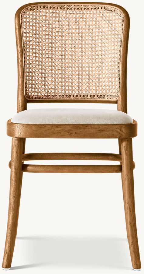 Juliette Cane Back Fabric Dining Side Chair | RH Side Chairs Dining, Restoration Hardware, Welcome To The World, Side Chair, Side Chairs, To The World, Luxury Homes, Home Furnishings, Family Room